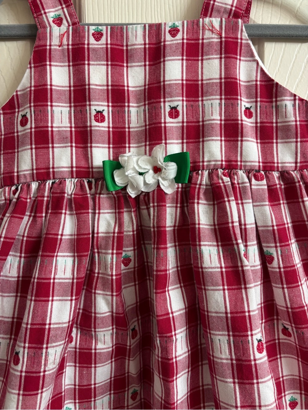 Good Lad Red and White Plaid Vintage Dress - Picture 2 of 5